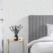 Beige Grey Grasscloth Wallpaper Peel and Stick 15.74