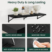 Floating Shelves, 12 Inch Deep Rustic Wood Wall Storage, 48W x 12D Wall Shelves Set of 2, Heavy Duty Metal Brackets, Large Industrial Book Shelf for Living Room, Kitchen, Bedroom, Black