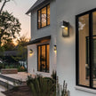 Globe Electric 17W Integrated LED Outdoor Wall Sconce, Matte Black, 650 Lumens, 2700K, Dimmable, Weather Resistant, 60000124