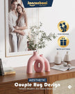 Hug Donut Decorative Vase Set - Light Pink Modern Glam Eclectic Style Vases Home Decor, Matte Ceramic Decorations for Living Room Shelf, Bookshelf Mantle Entryway Table or Console Décor(Pink)