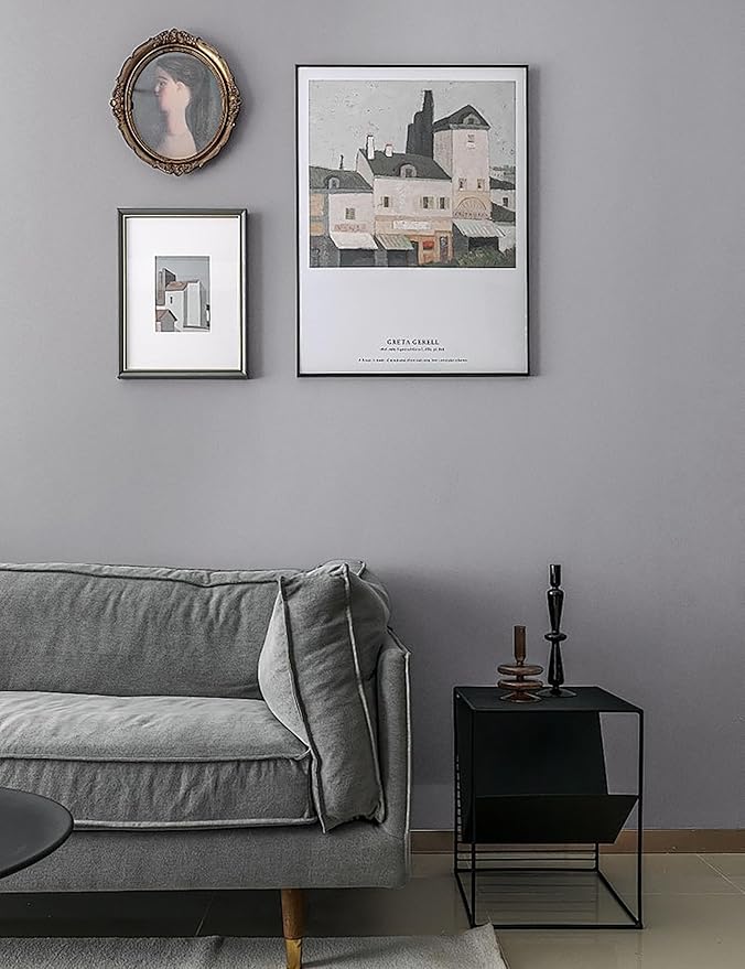 Peel and Stick Wallpaper Solid Color Grey Contact Paper Matte Wallpaper for Bedroom Bathroom Modern Wall Paper Removable Self-Adhesive Kitchen Wall Decor Vinyl Roll 17.3" x 394"