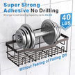 EUDELE 5-Pack Rustproof Stainless Steel Shower Caddy – No Drill Adhesive Bathroom Organizer with Large Capacity, Spacious Shower Shelves for Inside Shower, Kitchen & Home Decor Storage-XL Size