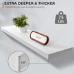 Floating Shelves - 10.3 Inch Deep Wall Shelf for Decor & Storage - Wall Mounted Display Shelving with Invisible Heavy-Duty Metal Bracket - 48