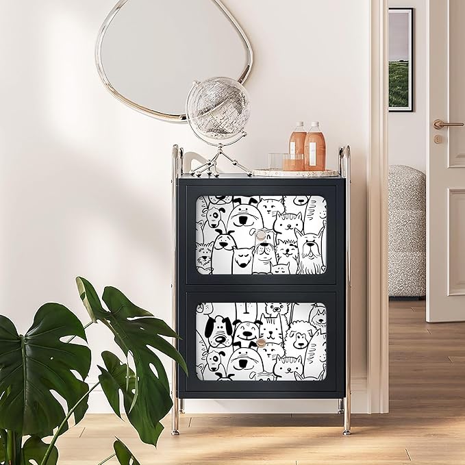 Peel and Stick Wallpaper Contact Paper Black and White Wallpaper Modern Dog Animal Wall Paper Textured Self Adhesive Removable Wallpaper for Nursery Kids Room Shelf Liner Vinyl Roll 78.7"x17.3"