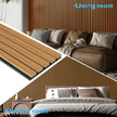Art3d 2pcs-104 x 15.75in Slat Acoustic Panel for Wall and Ceiling, 3D Fluted Sound Absorbing Panel with Wood Finish, Teak