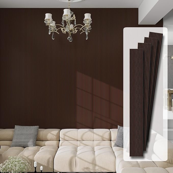 Premium Acoustic Wood Slat Wall Panels – Noise-Reducing Sound Absorption Panels for Home Theater, Studio & Office | Modern Decorative Slat Walling for Echo Control | Eco-Friendly & Easy to Install