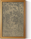 HUARCEY Gold Framed Canvas Wall Art, Antique Sketch Landscape Pictures Vintage Decor, Bedroom Kitchen Shelf Decor, Dark Moody Retro Country Farmhouse Canvas Paintings, 16x24inch