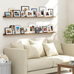 Vittanly 11x14 Picture Frame Set of 4, Display Pictures 8x10 with Mat or 11x14 without Mat, Gallery Wall Frame Set for Wall or Tabletop, Engineered Wood with Shatter Resistant Plexiglass, Natural