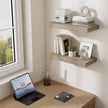 Dreamland 20 Inches Floating Shelves for Wall,6.7 Inch Deep Floating Shelves Set of 2, Large Display & Storage Shelf, Wall Shelf for Bathroom Bedroom Living Room Kitchen Office,Grey