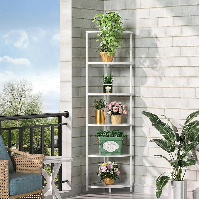 6 Tier Corner Shelf Stand, 54.4