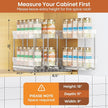Pull Out Spice Rack Organizer for Cabinet, Slide Out Spice Racks Organizer, Easy to Install Spice Cabinet Organizers, 2.3''Wx10.66''Dx8.11''H, 3 Packs-2 Tiers(Clear)