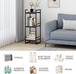 BYFU 3 Tier Bathroom Storage Open Shelf, Freestanding Metal Corner Storage Rack Shelving Unit for Bathroom Kitchen Living Room Hallway, Black