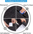 CRE8TIVE Black Grasscloth Peel and Stick Wallpaper Textured Woven Linen Fabric Black Contact Paper for Walls Self Adhesive Removable Faux Grass Cloth Wallpaper for Bedroom Countertops Cabinets 12