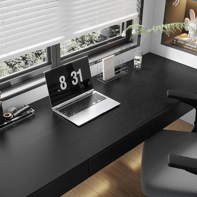 Abyssaly Black Wood Peel and Stick Paper 35.6 in X 118 in Decorative Self-Adhesive Contact Paper Film for Furniture Easy to Clean Thickening Upgrade Increase Stomata and Reduces Bubble Generation