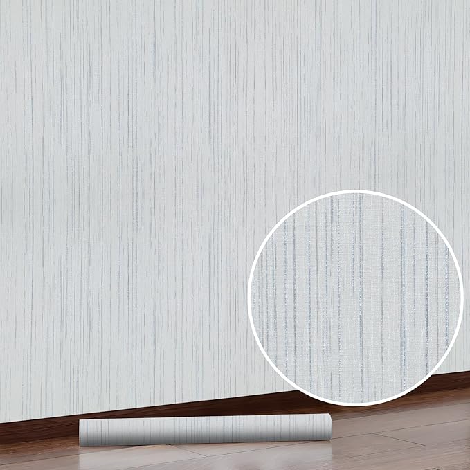 Beige Grey Grasscloth Peel and Stick Wallpaper 15.74" X 118.11" Boho Textured Contact Paper Linen Wallpaper Vintage Self-Adhesive Waterproof Vinyl Rolls for Room Cabinets Furniture Desk