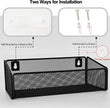 Bathroom Shelf Over Toilet Storage Basket,Toilet Beside Floating Shelf Mesh Metal Wall Mounted Shelves for Home Organization & Decor Essentials,Kitchen/Living Room Shelves (Black)
