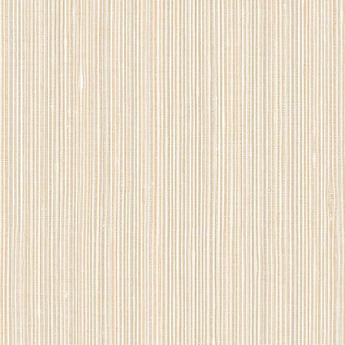 20.8" x 196.8" Grasscloth Wallpaper, Beige Textured Peel and Stick Wallpaper for Decor Bedroom Kitchen Cabinet