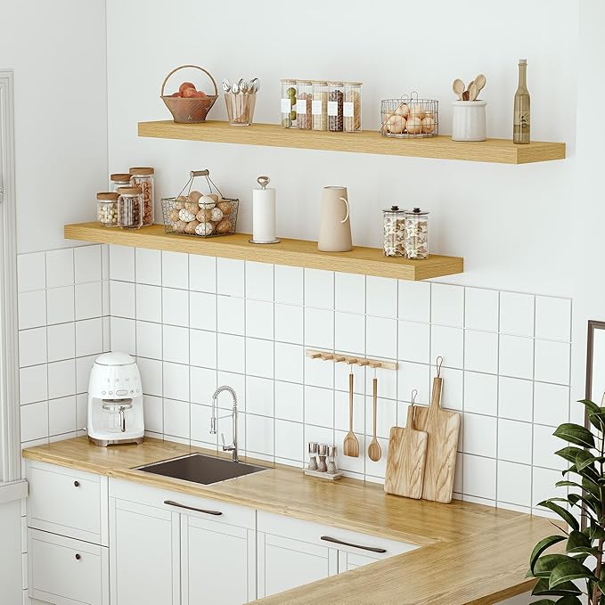Vivelove 55 inch Long Floating Shelves for Wall, 10.3