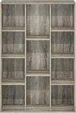 Furinno LUDER Book Shelf, 11-Cube Bookshelf, Reversible Bookcase, 9.4 x 29.1 x 41.7, for Living Room, Bedroom, Home Office, French Oak | Furinno, Luder, 11-Cube, Reversible, Open Shelf, Bookcase