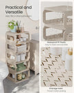 SONGMICS Shoe Rack, Shoe Organizer, 6 Shelves, Shoe Storage, Narrow Shoe Shelf, Open Shelf for Entryway, Living Room, Bathroom, Space-Saving, Cappuccino Beige ULPC037K01