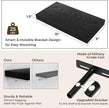 RICHFOCUS 16Inch Floating Shelves for Wall 2 Pack Shelves for Bedroom|Kitchen|Bathroom Wall Mounted Rustic Wood Floating Shelf with Invisible Brackets for Books|Storage|Decor, Black