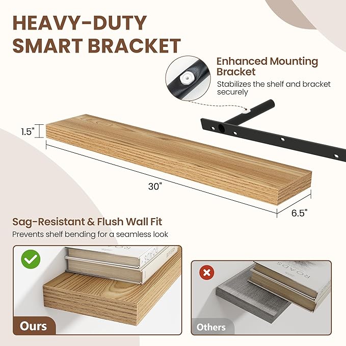30 Inch Floating Shelves for Wall 2 Pack, 30
