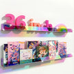 36 inches Iridescent Acrylic Floating Shelf,Wall Mounted Kids Bookshelf, Display Book Shelves for Kids Nursery Toddler Classroom 2 Packs