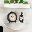 Mind Reader Circular Floating Shelves, Wall Decor, Accent Shelf, Office, Bathroom, Metal Mesh, 18