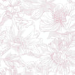 Ismoon Large Floral Peel and Stick Wallpaper Boho White/Pink Contact Paper 17.3inx6.5ft Removable Self Adhesive Bedroom Cabinet Mural Wall Decor Vinyl Roll