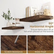 Fun Memories 36 Inch Long Floating Shelves for Wall, 9.3 Inch Deep Floating Shelf, 2 Packs Long Shelves for Bathroom, Living Room, Bedroom, Wall Mounted Storage Shelf for Books Decor, Rustic Brown