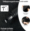 Black Silk Wallpaper Peel and Stick Embossed Self Adhesive Contact Paper 15.7