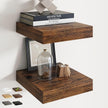 12 Inch Square Floating Shelves for Wall 2 Pack, 12