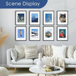 PEALSN 12x16 Picture Frame Set of 6, Display Pictures 8.5 x 11 with Mat or 12 x 16 without Mat for Wall Mounting Display, Photo Frames Collage for Wall Decor, Black.