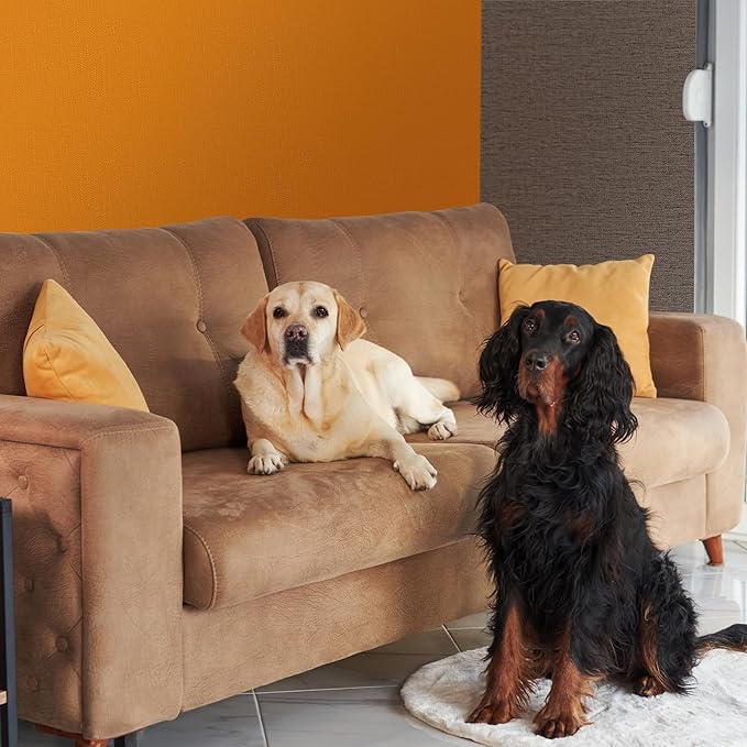 WADILE Grasscloth Peel and Stick Wallpaper 23.6in x 118in, Textured Contact Paper for Cabinets, Faux Linen Wall Paper Pull and Stick, Fabric Vinyl Wallpaper Self Adhesive Orange