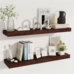 fuqing Floating Shelves for Wall - 36 Inch Mahogany Wall Shelves Set of 2-36 Inch Wide x 9.3 Inch Deep x 1.6 Inch Thick Wood Shelves for Room Decor & Storage