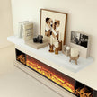 Heimlove 12 Inch Deep Floating Shelves, 55 x 12 inches Long Wall Shelf, Large Extra Display Shelf & Storage Shelf, Rustic Wood Wall Shelves for Fireplace Mantel, Set of 1(White)