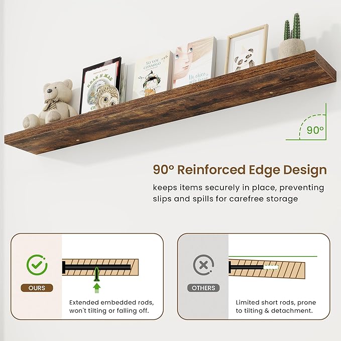 72in Floating Shelves for Wall,72