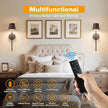 LUTEC Cordless Wall Sconces Set of 2, 5200mAh Wireless Rechargeable Battery Operated LED Wall Lamps, 3 Color Stepless Dimming Portables Lightings for Wall Painting/Living Room/Bedroom/Hallway Decor