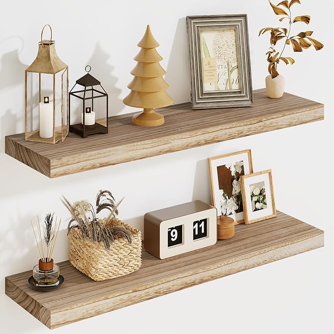Solid Wood Floating Shelves for Wall 24
