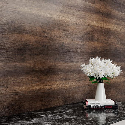 Stickyart 36"x160" Vintage Wood Peel and Stick Countertop Contact Paper Waterproof Rustic Brown Wood Grain Contact Paper Adhesive Vinyl Wallpaper Removable Decorative Farmhouse Living Room TV Backdrop