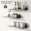 Axeman Picture Ledge Shelf | 16 Inch Grey Floating Shelves Set of 3 | Rustic Grey Wood Wall Shelves with Lip | 16