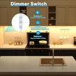 Litever Under Cabinet Lighting Set Plug in, 3 pcs 12 Inches LED Light Bars. Super Bright Dimmable Linkable for Kitchen Undercabinet Counter Top Shelf Pantry Closet Display Lighting. Warm White 3000K
