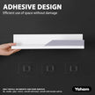 YOHOM White Floating Adhesive Bathroom Wall Storage Shelf No Drilling Display Ledge Organizer for Shower Caddy Kitchen Holder 14.96inch