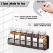 Churboro Magnetic Spice Rack for Refrigerator with Spice Jars- Includes 24 Pcs 4 OZ Seasoning Containers with Labels, 4 Space-Saving Magnetic Shelf for fridge- Perfect for Small Kitchens, Apartments