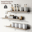 Axeman Picture Ledge Shelf | 24 Inch Grey Floating Shelves Set of 3 | Rustic Grey Wall Shelves with Lip | 24