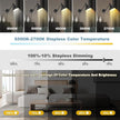 1 Pack Plug in Wall Sconce with Remote Control, Stepless Dimming & Stepless Colors 2700K-6500K, Plug in Wall Light, Swing Arm Wall Lamp with Night Light & Timer, LED Bulb Included