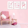 Pink Bow Canvas Wall Art Set of 3, Pink Coquette Dorm Room Wall Decor Paintings, Inspirational Scripture Verses Bows Posters Prints Pictures for Girls Dorm Room Bathroom Bedroom 16x24 Inch Framed