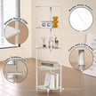 5-Tier Corner Shelf Stand Marble White 50.2