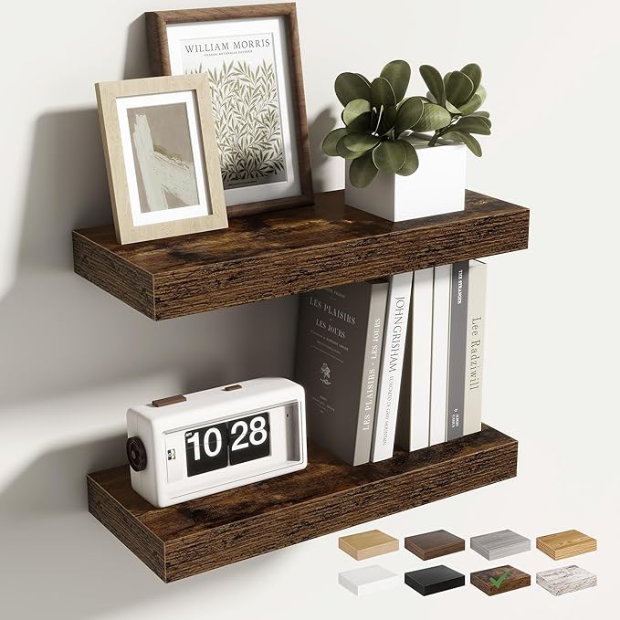 16 Inch Floating Shelves for Wall 2 Pack, 16