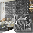 Art3d 33-Pack 3D Wall Panels - Diamond Textured Feature Paneling for Gaming, Living Room, TV Wall - 12 x 12 inch Silver